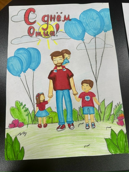 Подарок от сердца - юные художники поздравили пап с праздником